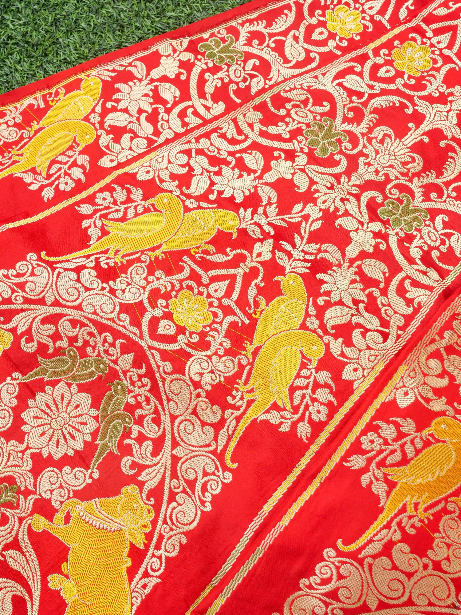 Handloom Banarasi Sateen Katan Silk Vahnika Kalidar Lehenga