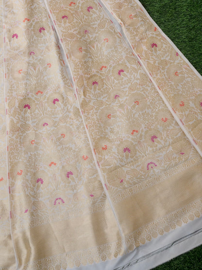 Handloom Banarasi Katan Silk Charita Kalidar Lehenga