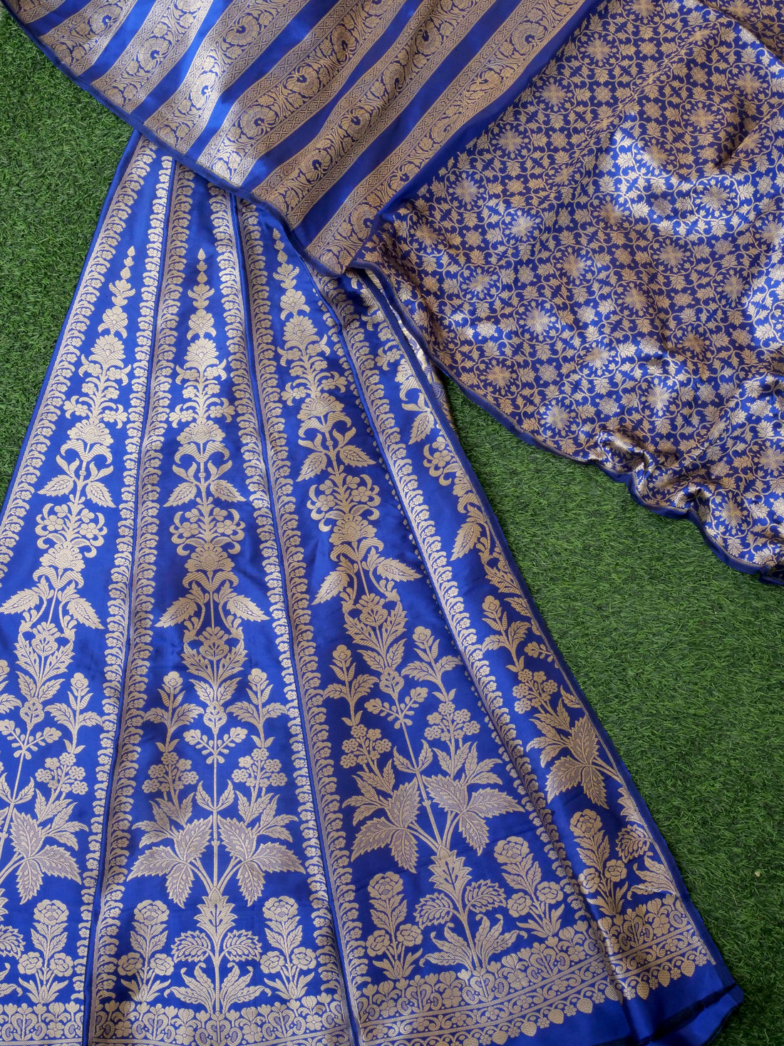 Handloom Banarasi Katan Silk Rohini Kalidar Lehenga