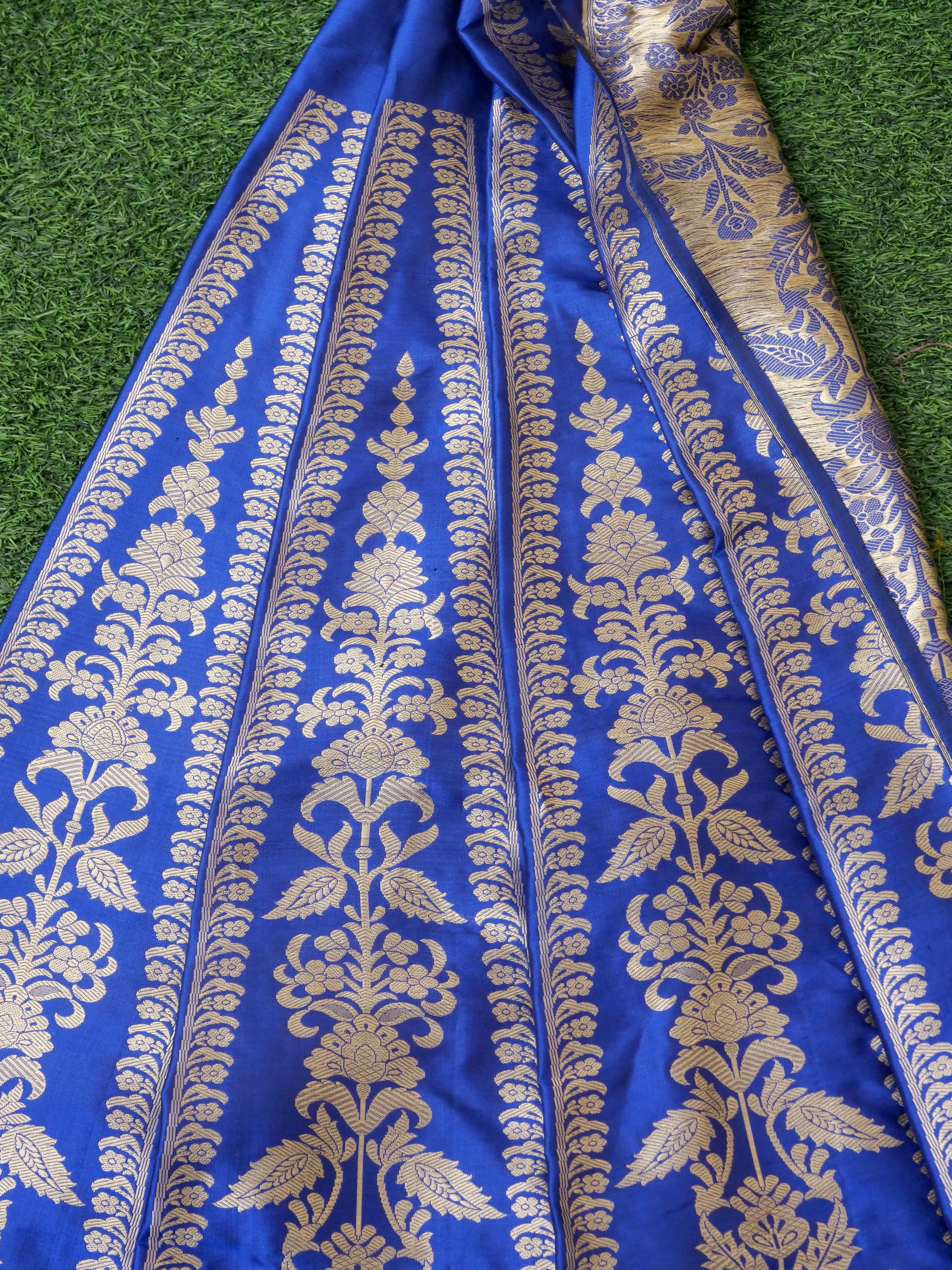 Handloom Banarasi Katan Silk Rohini Kalidar Lehenga