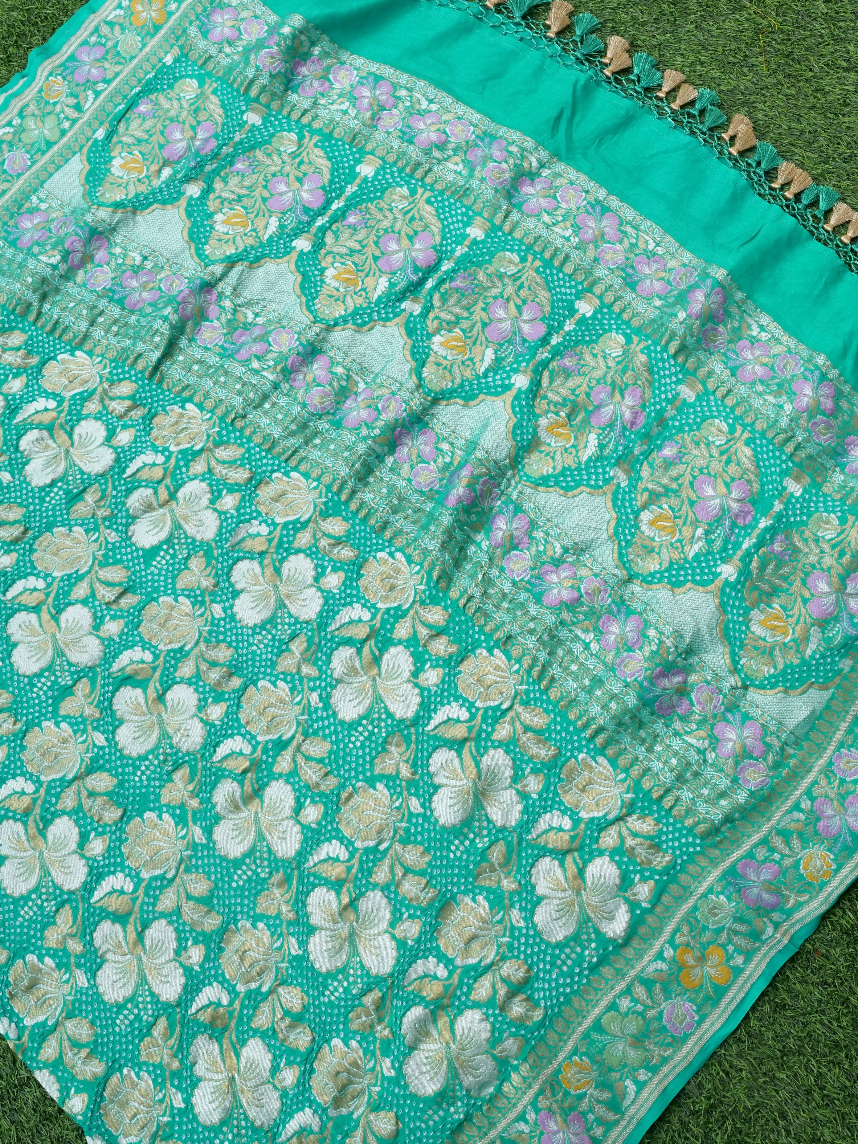 Banarasi Georgette Bandhani Dahlia Dupatta