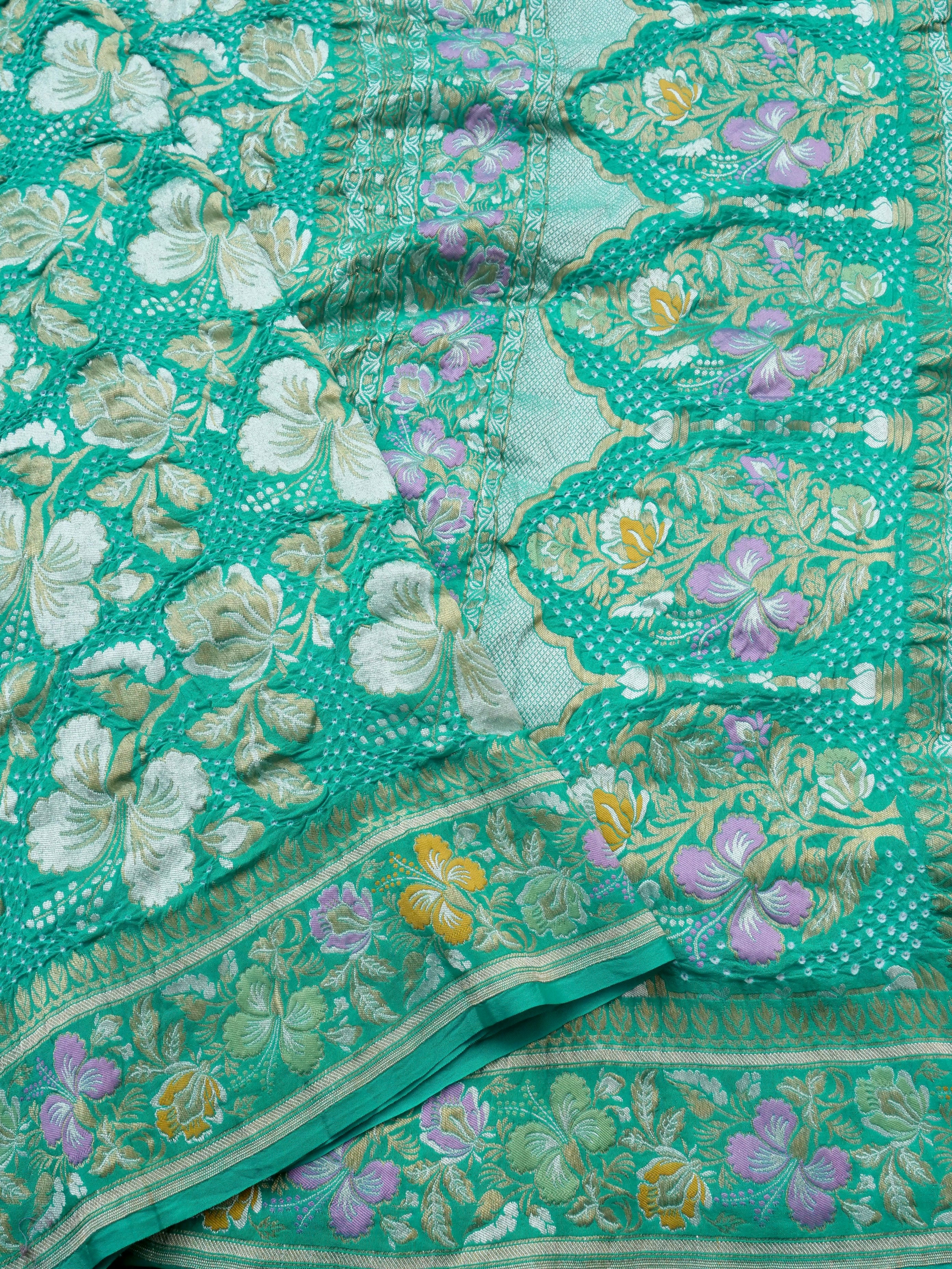 Banarasi Georgette Bandhani Dahlia Dupatta