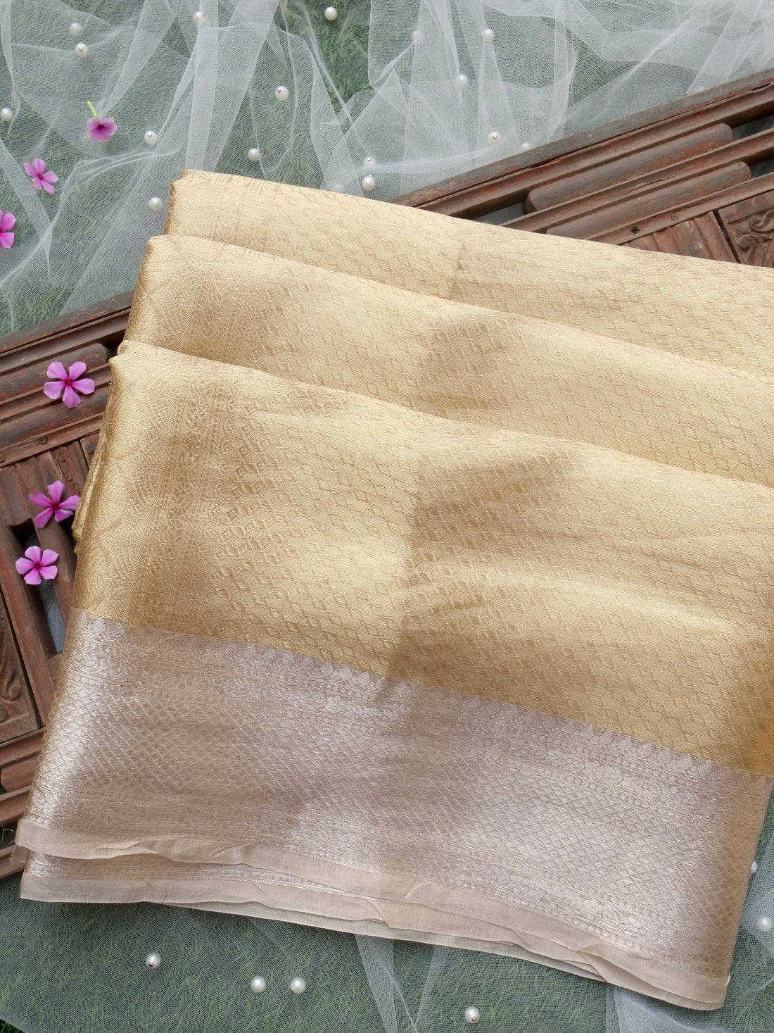 Handloom Banarasi Pure Tissue by Silk Saree