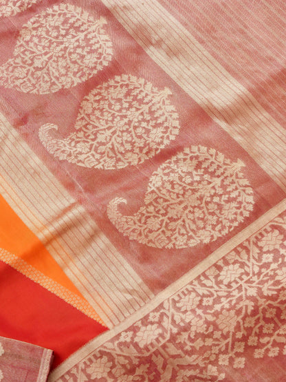 Katan Silk Handloom Ekatara Kadhiyal Banarasi Saree