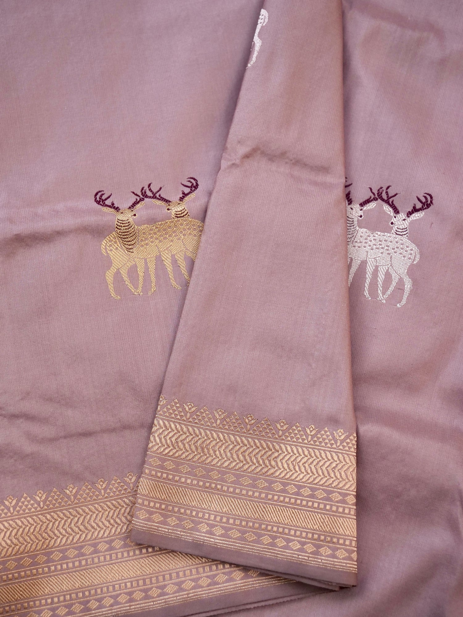 Handloom Banarasi Pure Katan Silk Zarmrig Kadwa Saree