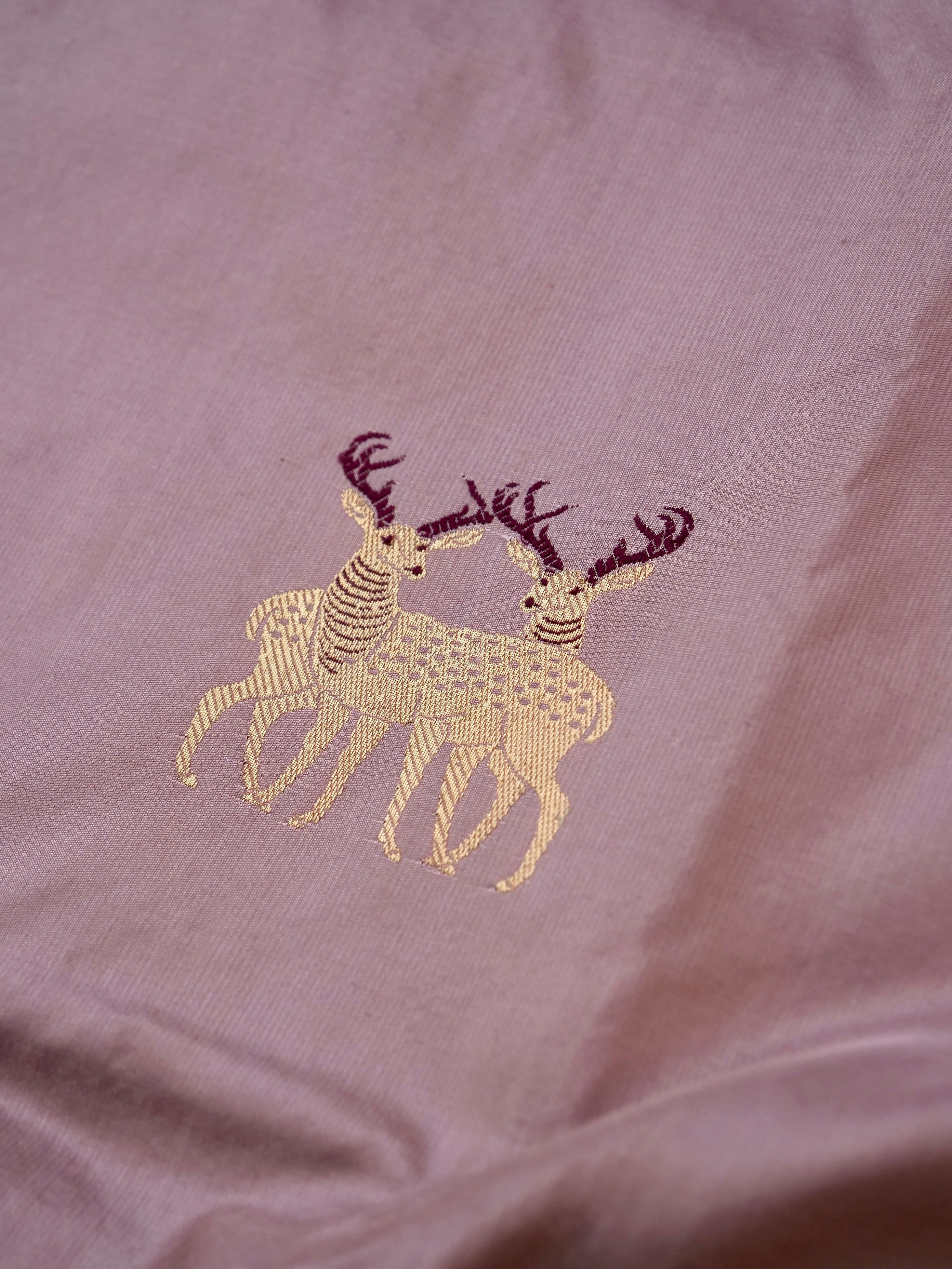 Handloom Banarasi Pure Katan Silk Zarmrig Kadwa Saree