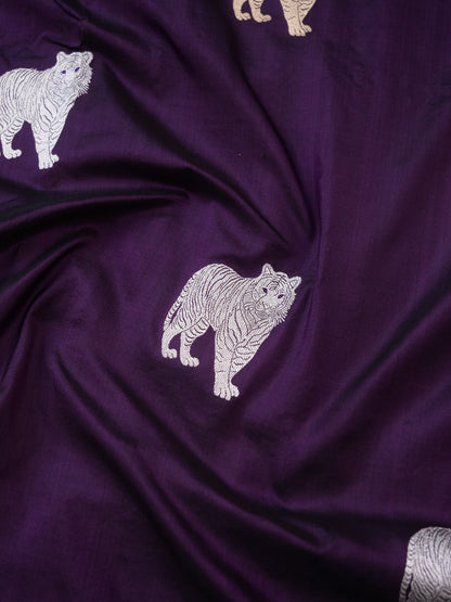 Handloom Banarasi Pure Katan Silk Zarmrig Kadwa Saree