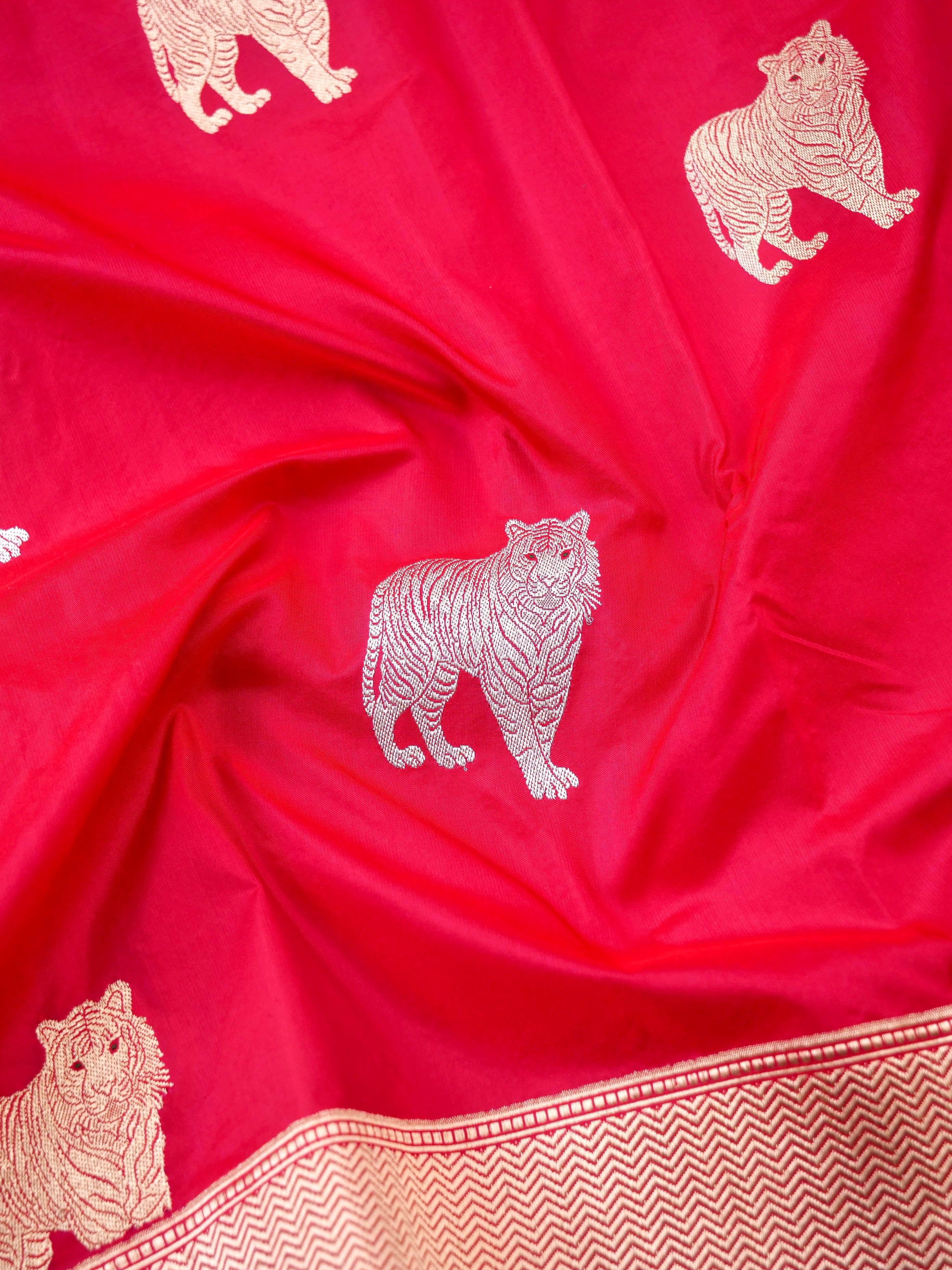 Handloom Banarasi Pure Katan Silk Zarmrig Kadwa Saree