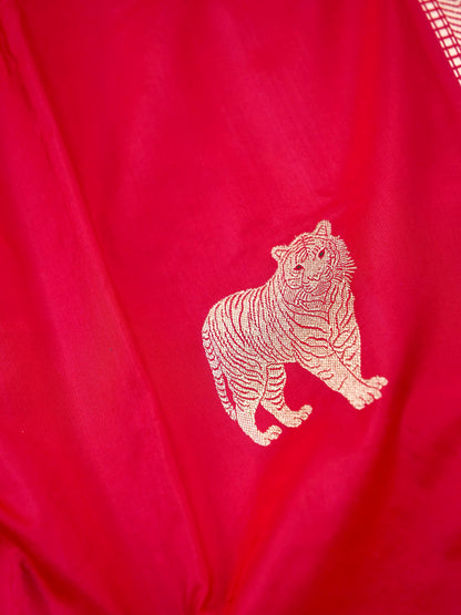 Handloom Banarasi Pure Katan Silk Zarmrig Kadwa Saree