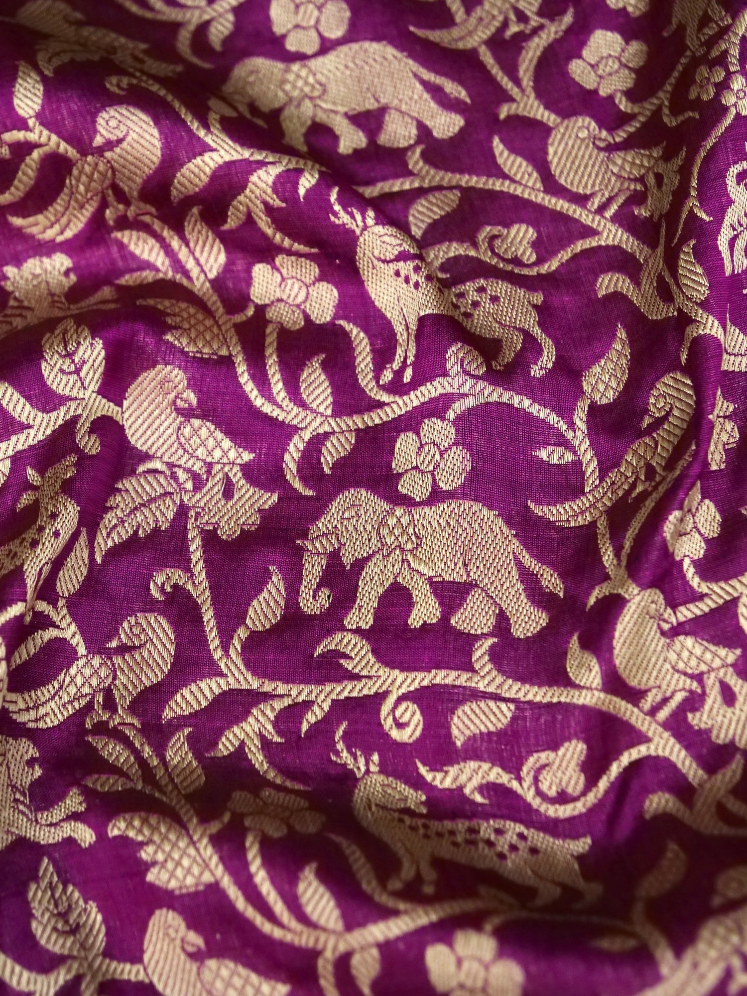 Handloom Banarasi Katan Silk Shikargah Dupatta - Khinkhwab