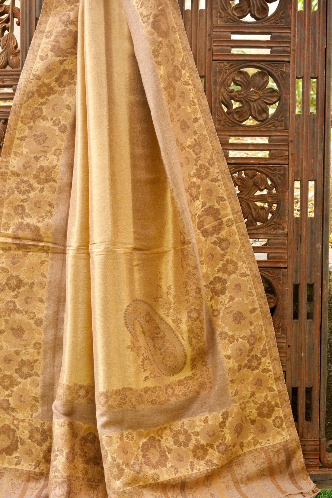 Tissue Semi Pashmina Handwoven Kashmiri Shawl