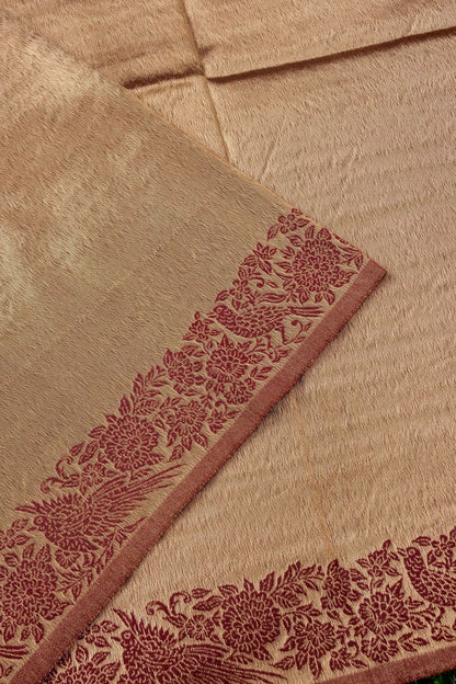 Tissue Semi Pashmina Handwoven Kashmiri Bird Shawl