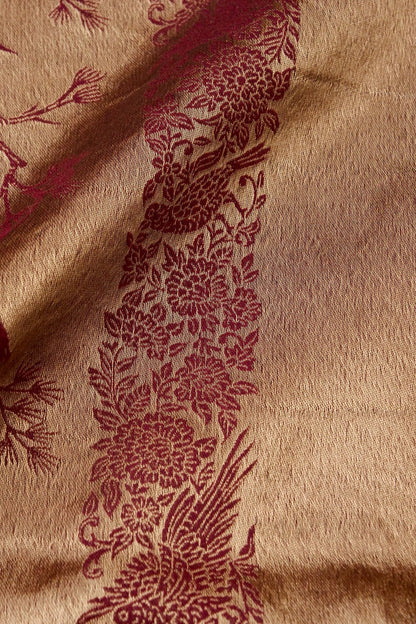 Tissue Semi Pashmina Handwoven Kashmiri Bird Shawl