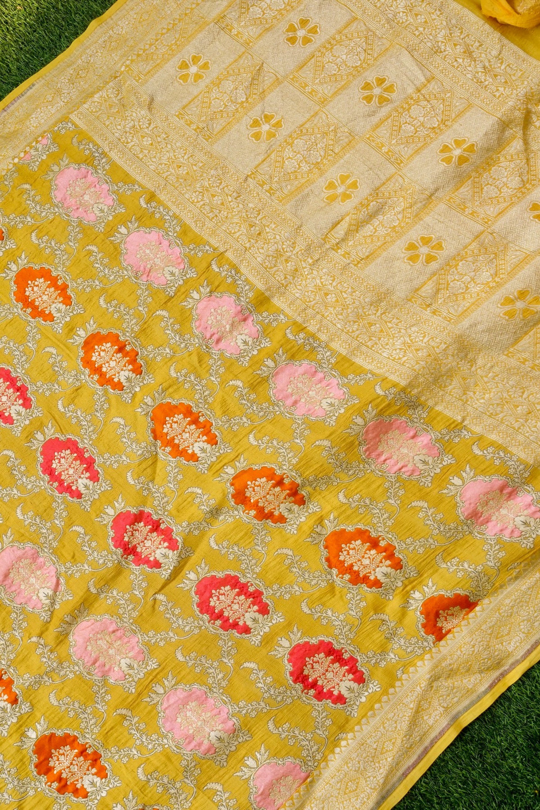 Handloom Banarasi Tussar by Georgette Silk Saree