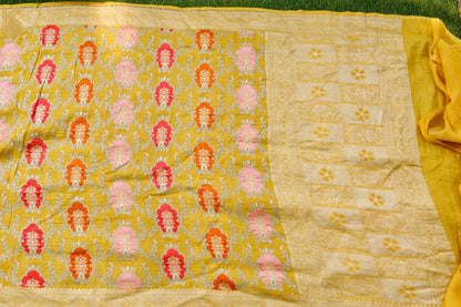 Handloom Banarasi Tussar by Georgette Silk Saree