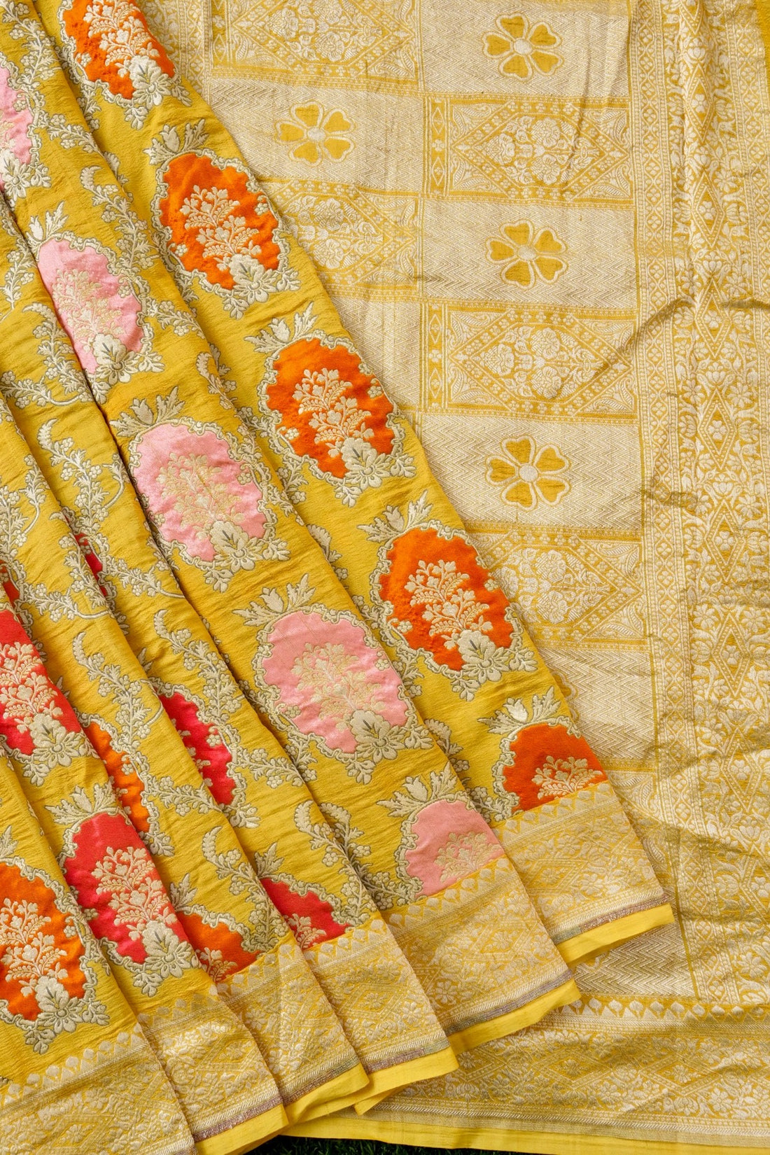 Handloom Banarasi Tussar by Georgette Silk Saree