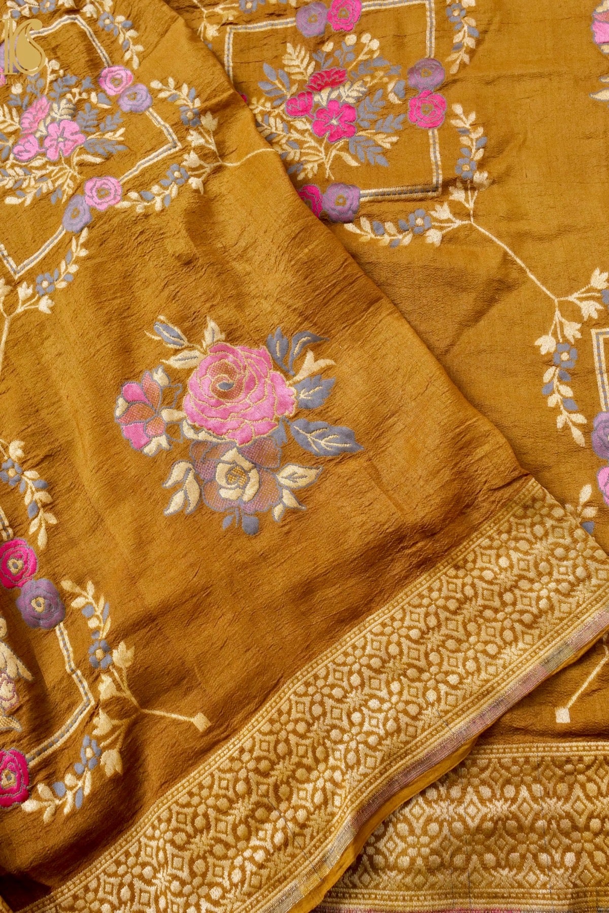 Handloom Banarasi Tussar by Georgette Silk Saree