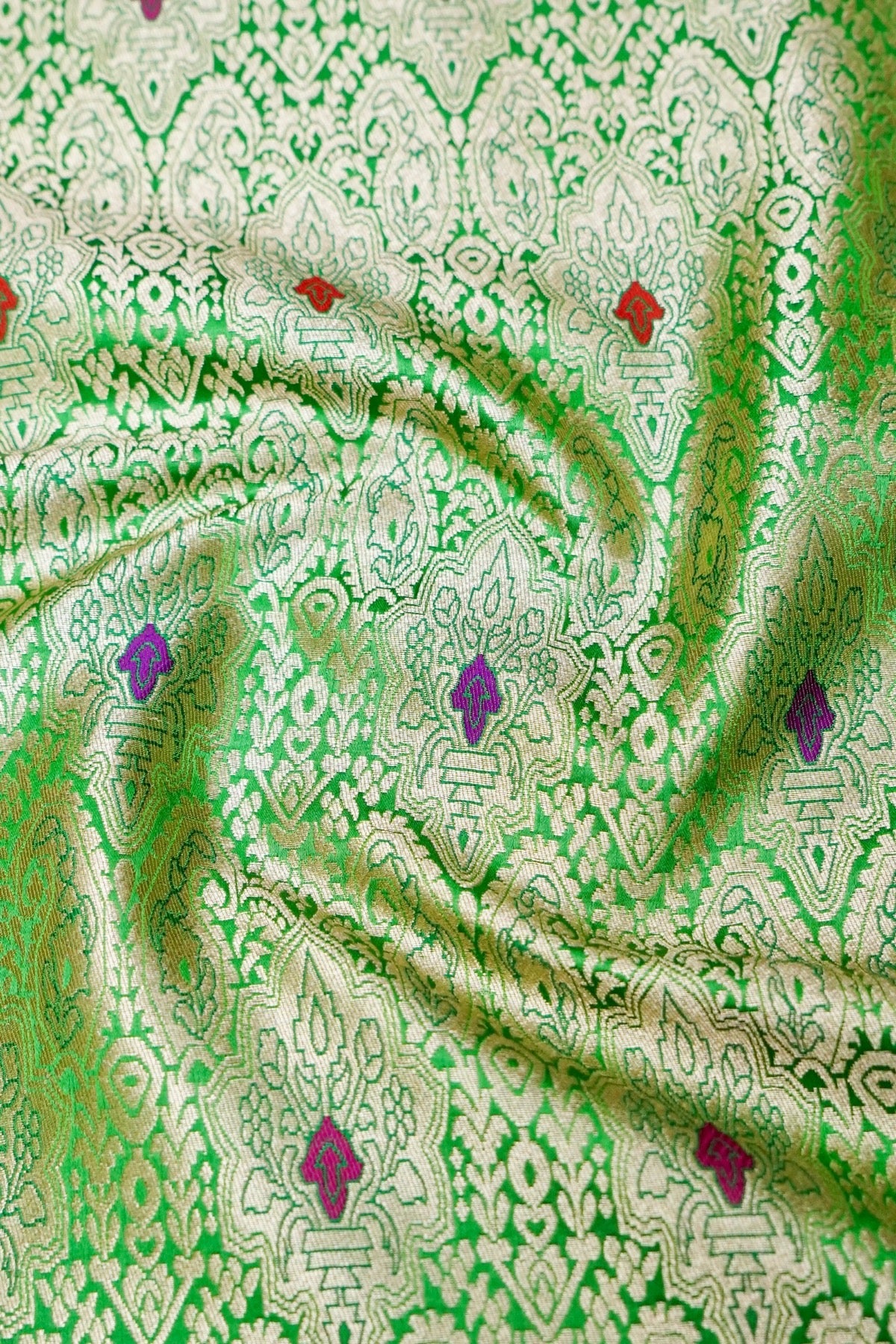 Handloom Pure Brocade Banarasi Fabric