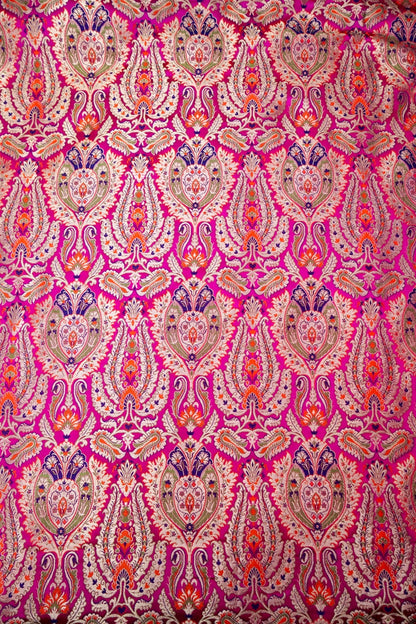 Handloom Pure Brocade Kinkhab Banarasi Fabric