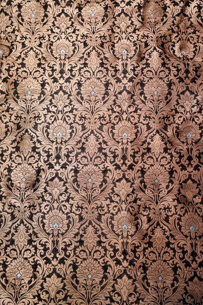 Handloom Pure Brocade Kinkhab Banarasi Fabric