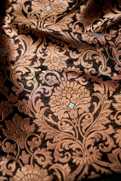 Handloom Pure Brocade Kinkhab Banarasi Fabric