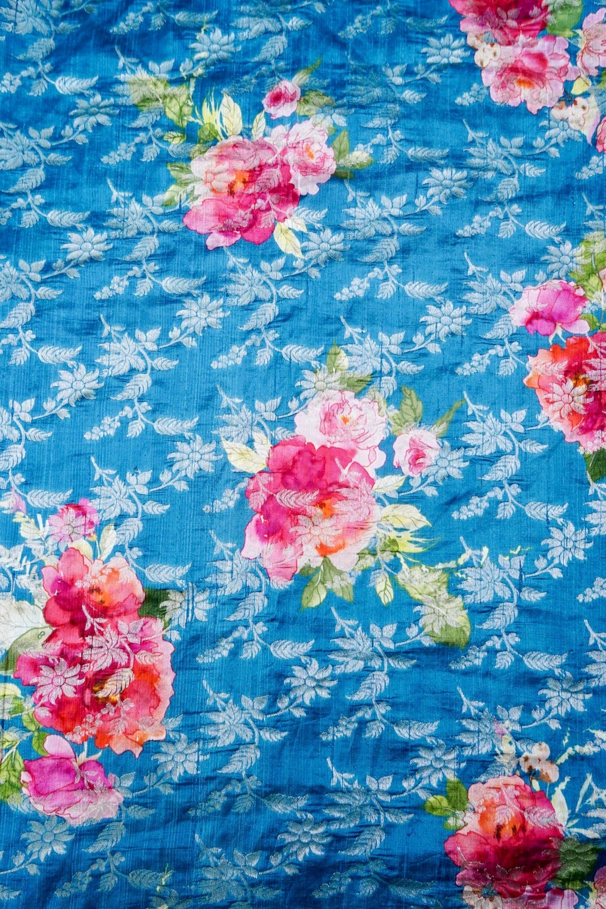 Pure Kora Tussar Silk Fabric