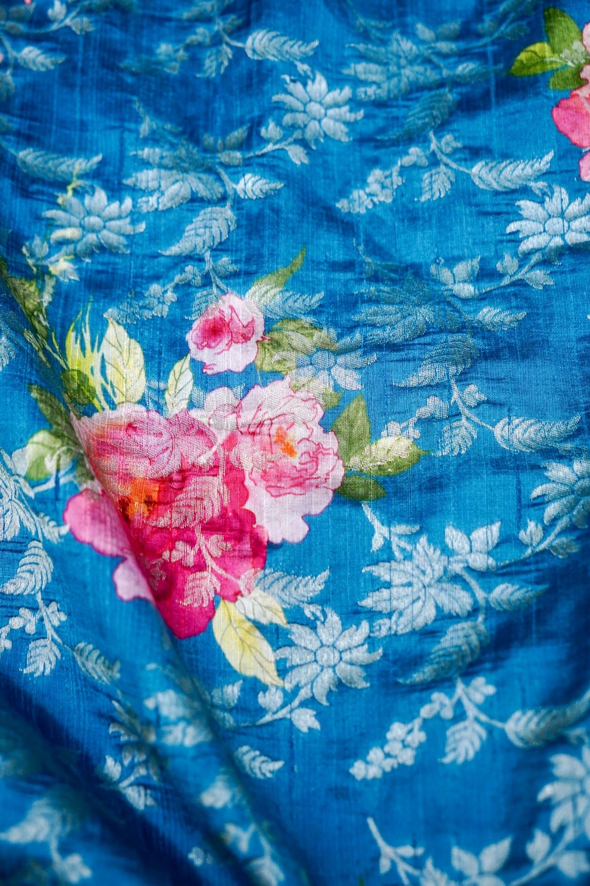 Pure Kora Tussar Silk Fabric