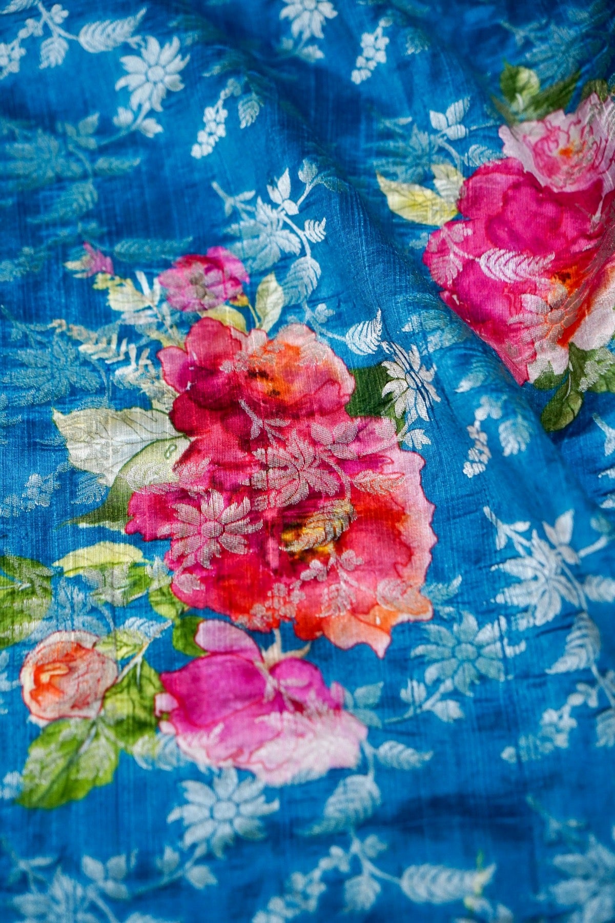 Pure Kora Tussar Silk Fabric