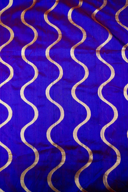 Handloom Pure Dupion Silk Banarasi Fabric