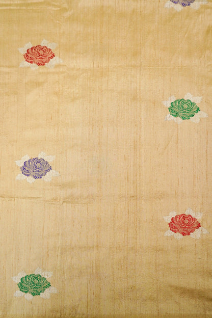 Handloom Pure Dupion Silk Banarasi Fabric