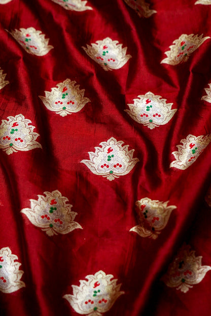 Handloom Pure Brocade Banarasi Fabric