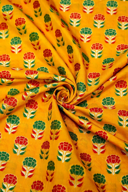 Handloom Pure Brocade Banarasi Fabric