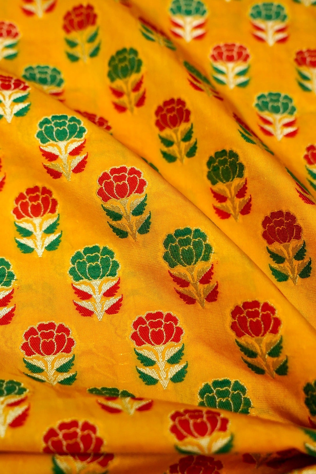 Handloom Pure Brocade Banarasi Fabric