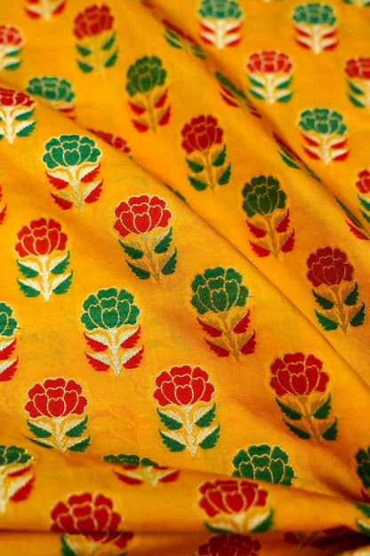 Handloom Pure Brocade Banarasi Fabric