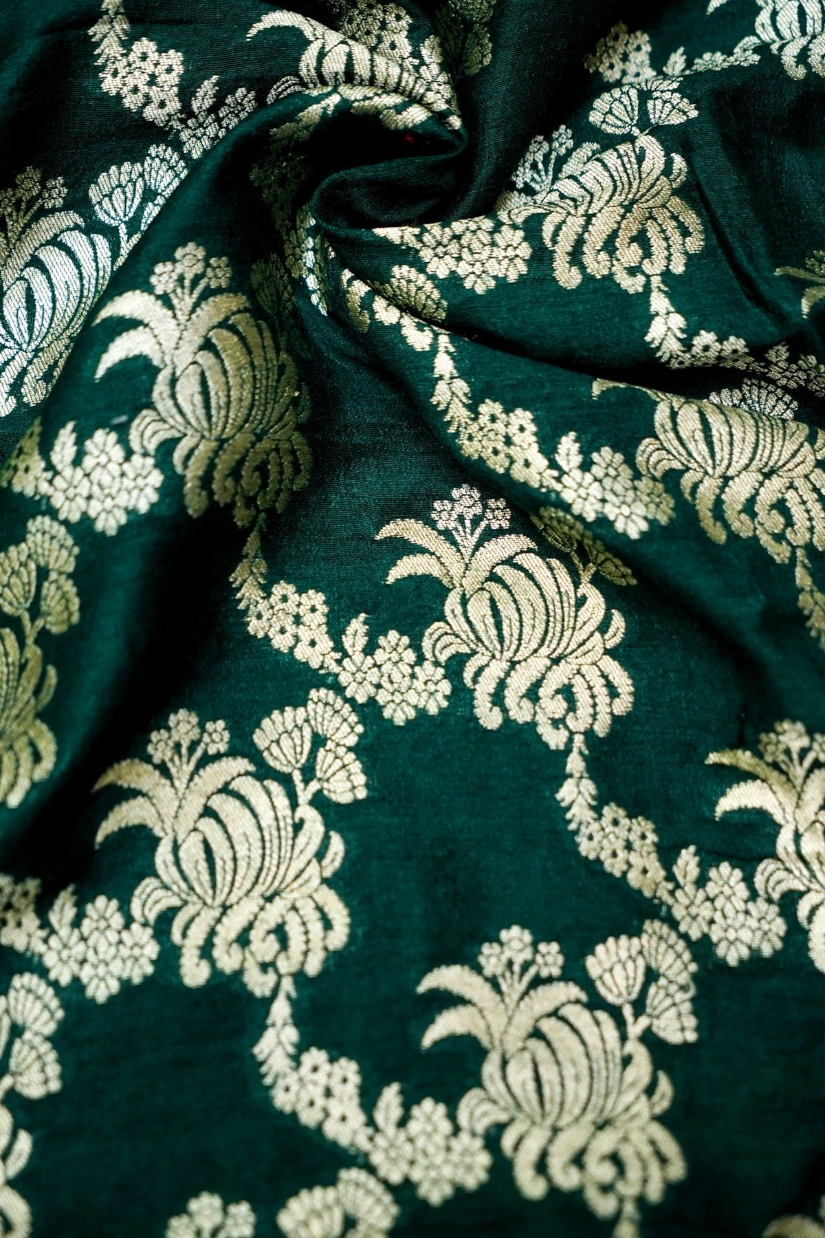 Moonga Silk Handloom Banarasi Fabric