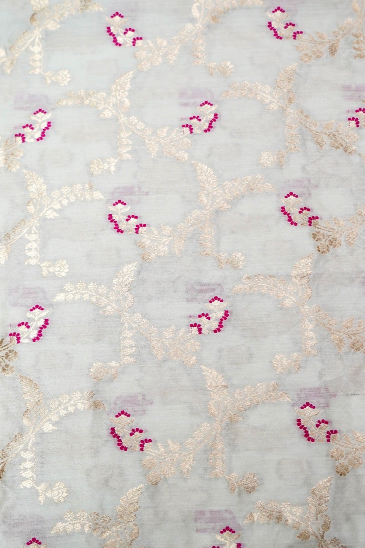 Moonga Silk Handloom Banarasi Fabric