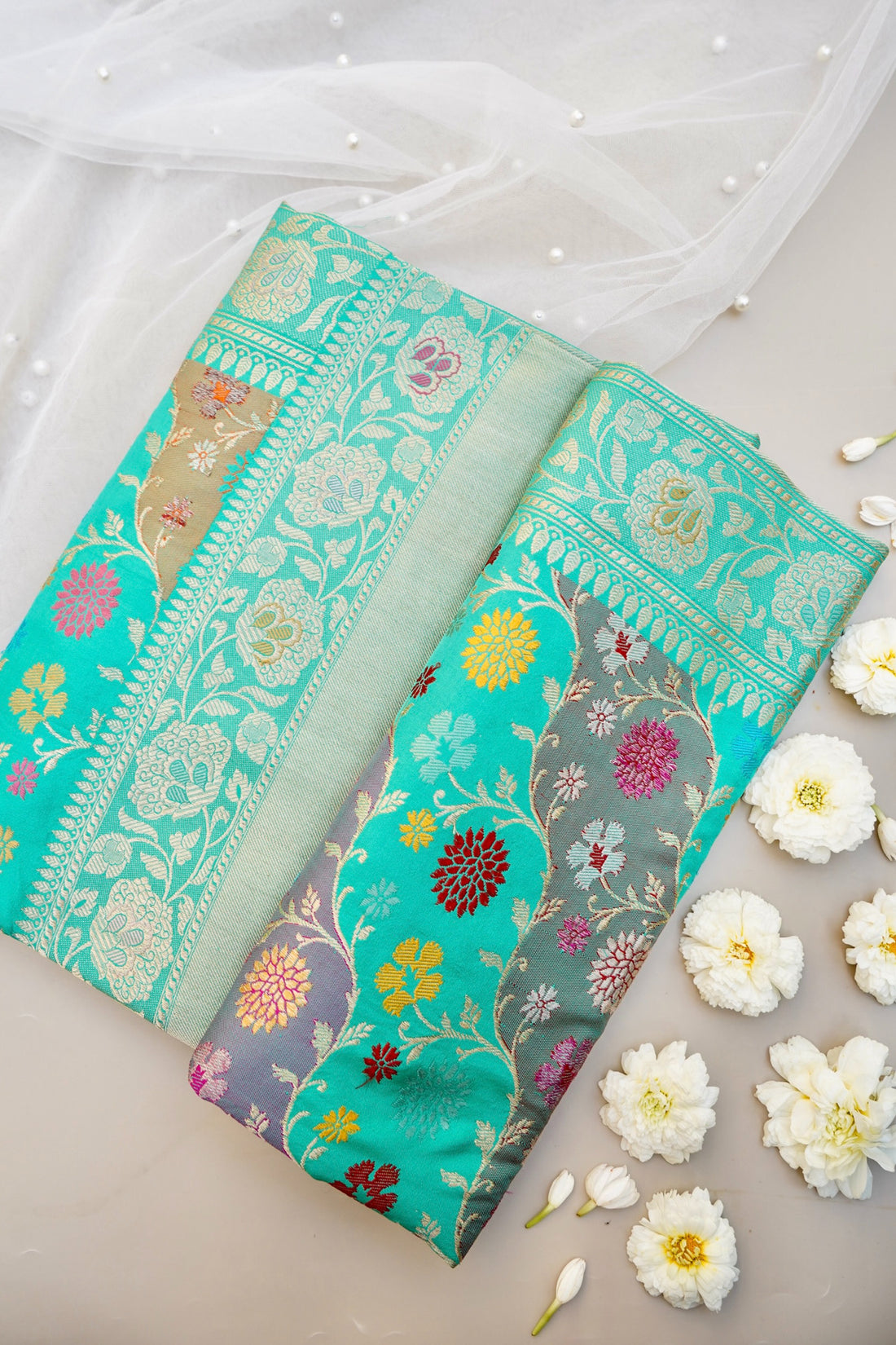 Handloom Banarasi Rangkat Katan Silk Saree - Khinkhwab