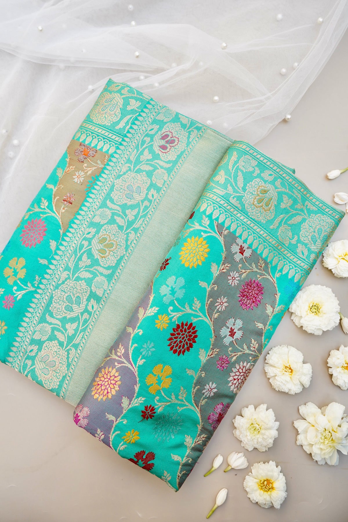 Handloom Banarasi Rangkat Katan Silk Saree - Khinkhwab