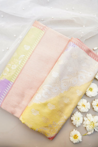 Handloom Banarasi Kadwa Rangkat Katan Silk Saree - Khinkhwab