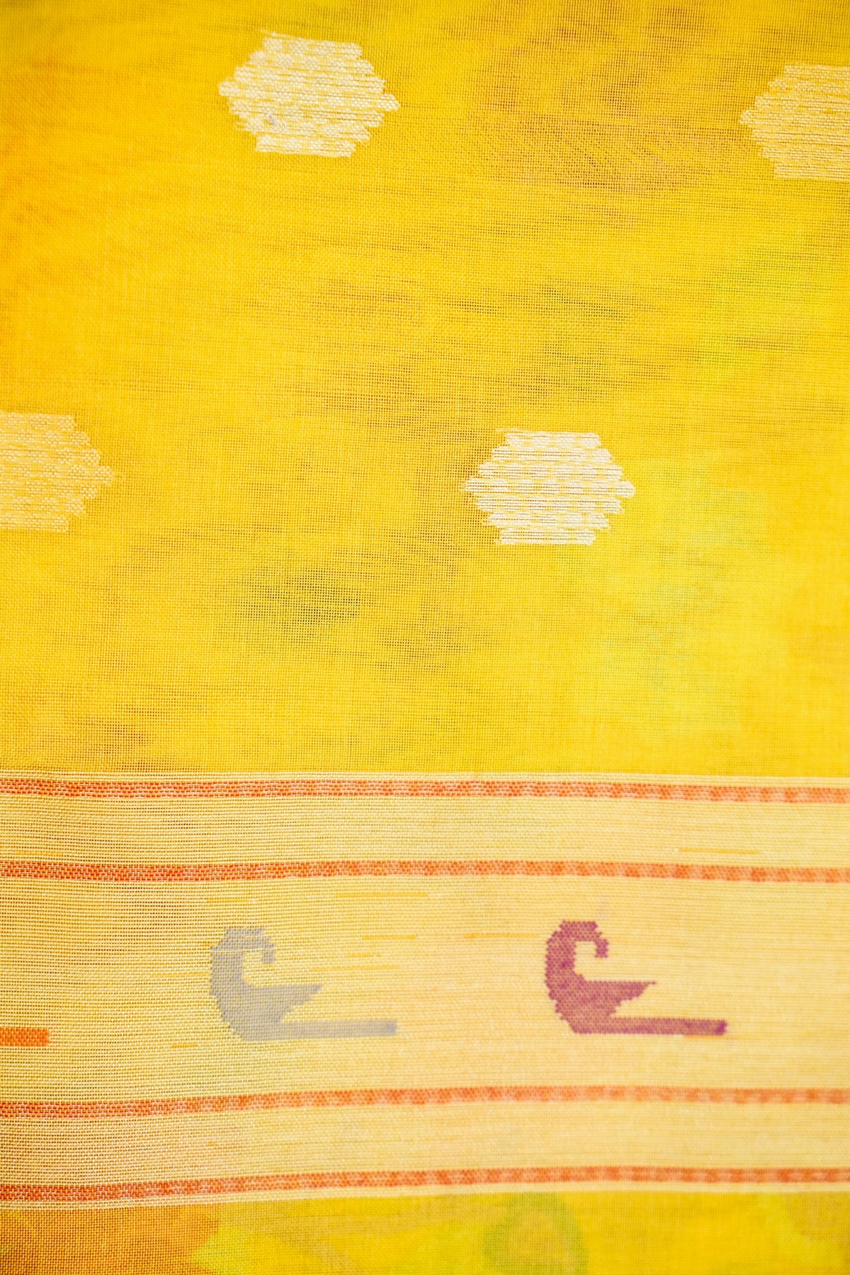 Pitambari Handloom Banarasi Real Silver Zari Cotton Saree - Khinkhwab