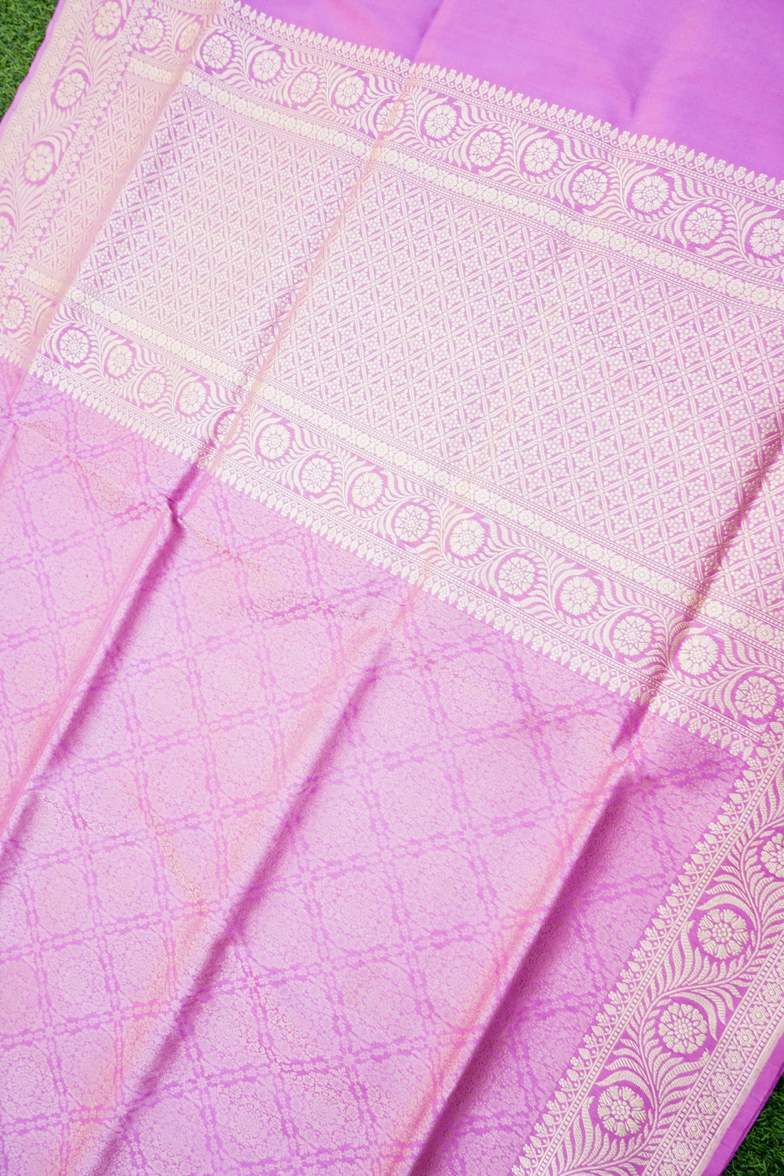 Handloom Banarasi Katan Silk Zari Tanchoi Saree - Khinkhwab