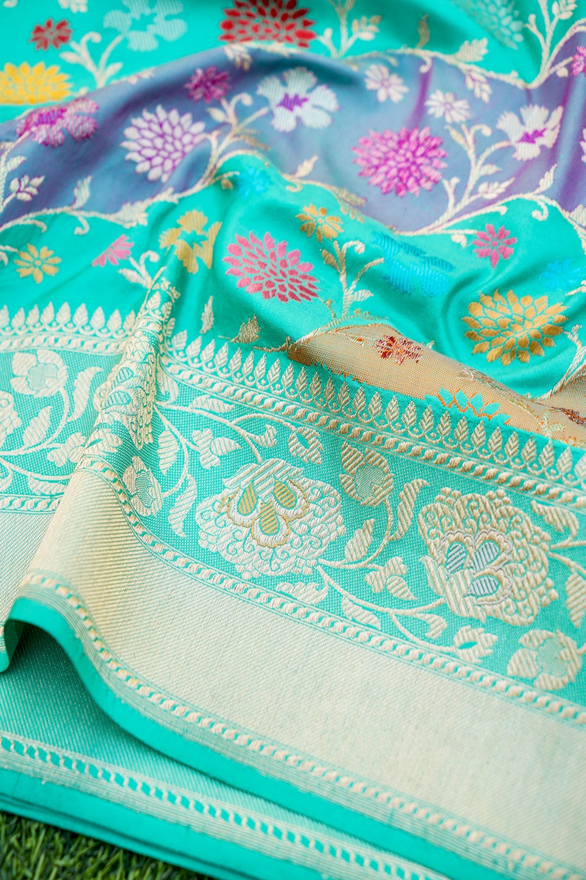 Handloom Banarasi Rangkat Katan Silk Saree - Khinkhwab