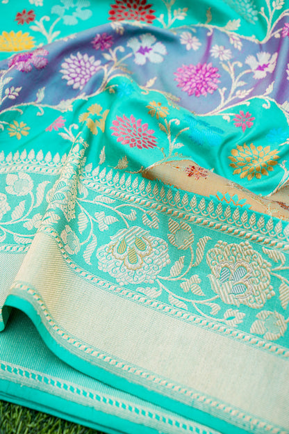 Handloom Banarasi Rangkat Katan Silk Saree - Khinkhwab