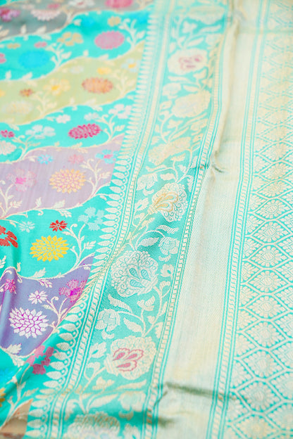 Handloom Banarasi Rangkat Katan Silk Saree - Khinkhwab