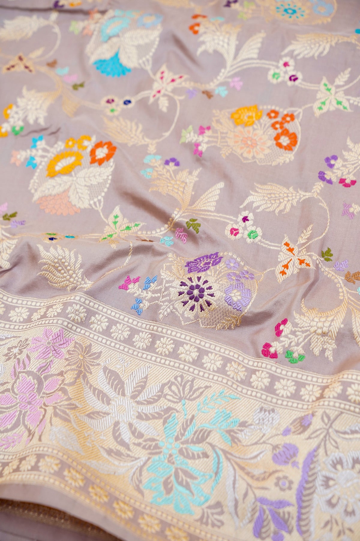 Handloom Banarasi Pure Katan Silk Kadwa Saree - Khinkhwab