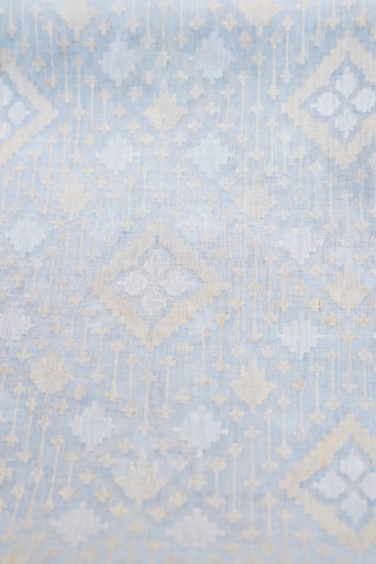 Handloom Banarasi Real Silver Zari Cotton Saree - Khinkhwab