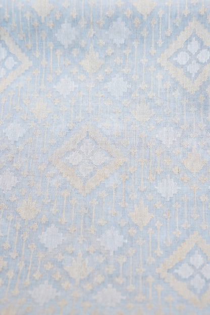 Handloom Banarasi Real Silver Zari Cotton Saree - Khinkhwab