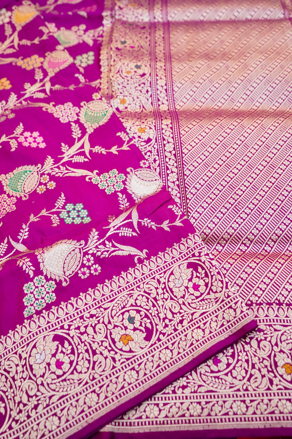 Handloom Banarasi Pure Katan Silk Kadwa Saree - Khinkhwab