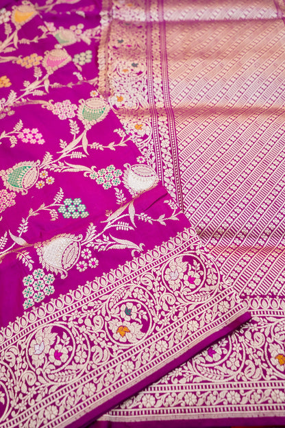 Handloom Banarasi Pure Katan Silk Kadwa Saree - Khinkhwab