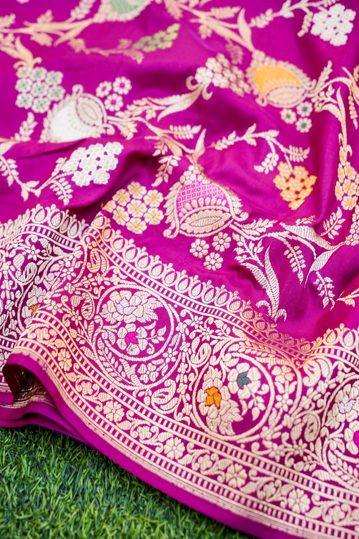 Handloom Banarasi Pure Katan Silk Kadwa Saree - Khinkhwab